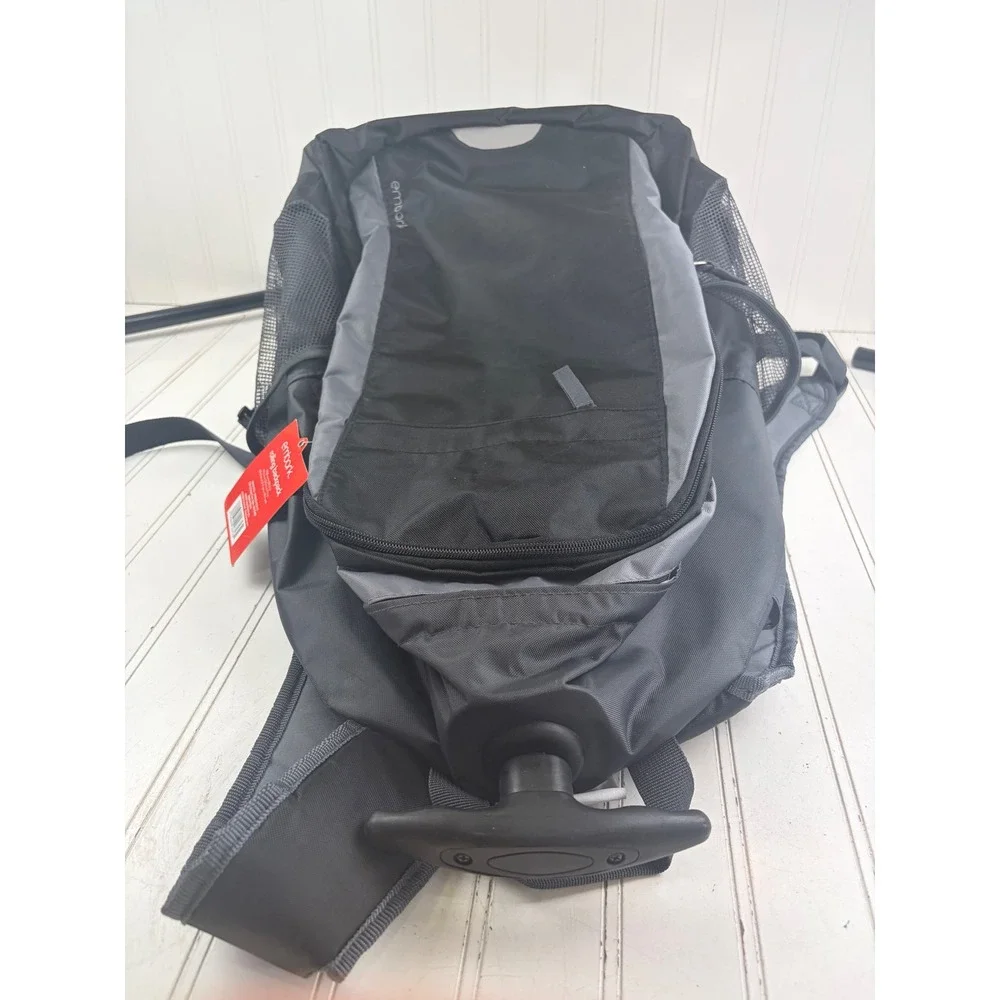 Embark Unisex Rolling Black Gray Travel School Backpack Bag NWT